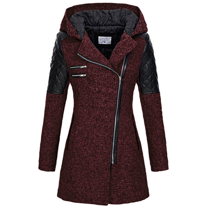 Megan - Mid-Length Jacket with Asymmetric Zipper