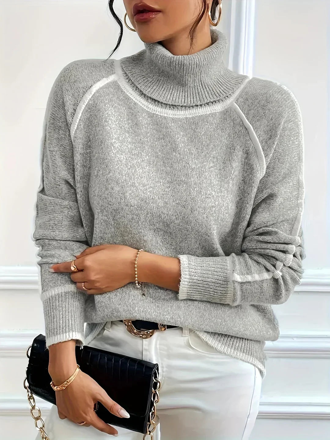 Elle - Warm Cashmere Turtleneck Sweater