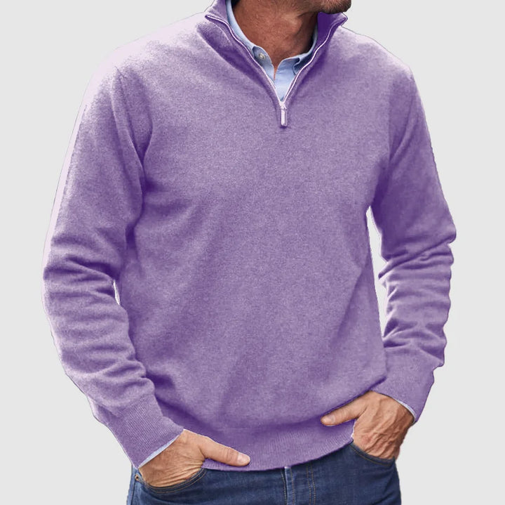 Italian Cashmere Men’s Sweater with Zipper