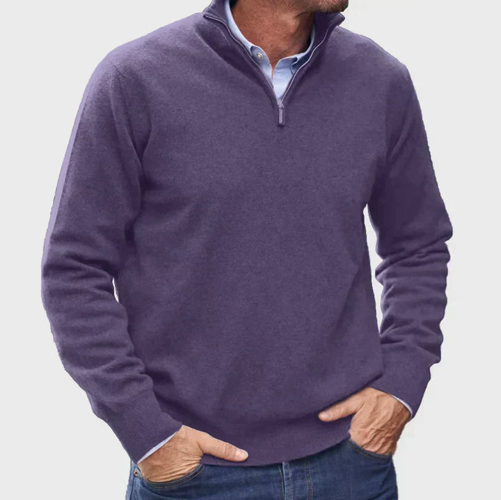 Italian Cashmere Men’s Sweater with Zipper