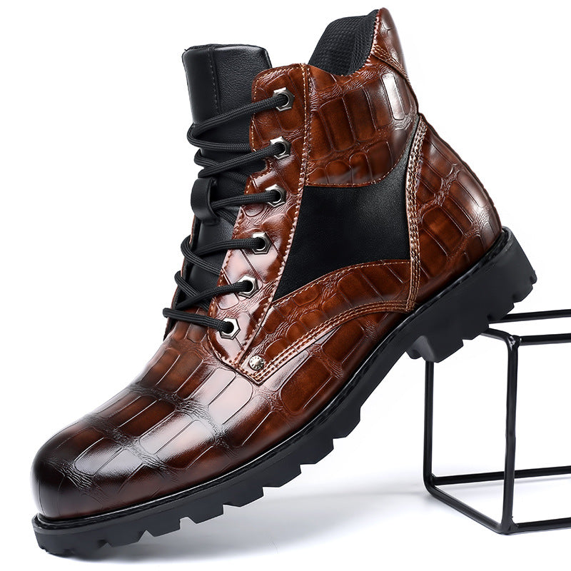 Quentin | Leather Croco Boots