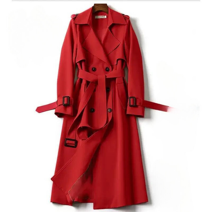 Chloe™ - Classic Cashmere Trench Coat with Belt