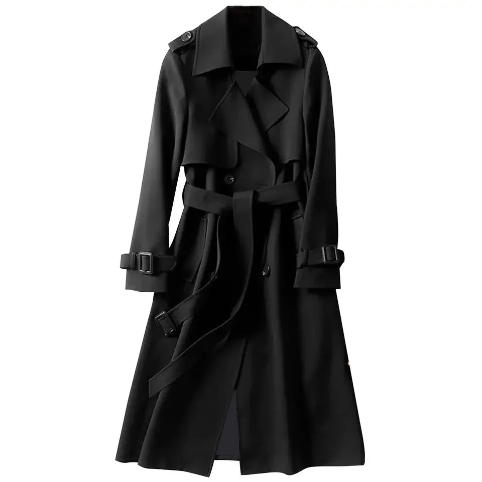 Chloe™ - Classic Cashmere Trench Coat with Belt