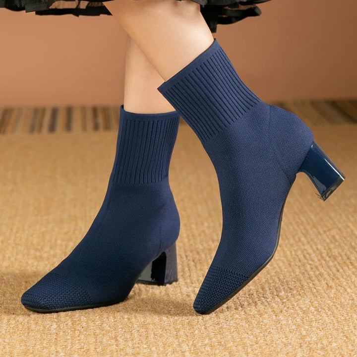 Marlinda™ | Elegant Solid Color High-Heeled Boots