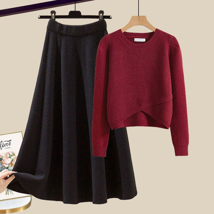 ANNE - STYLISH KNITTED SWEATER AND SKIRT LOUNGE SET