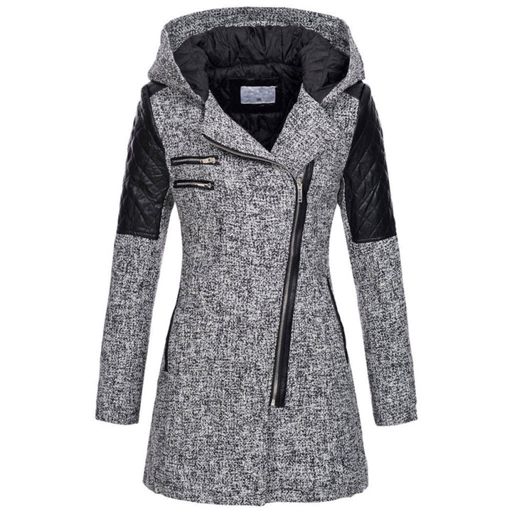 Megan - Mid-Length Jacket with Asymmetric Zipper